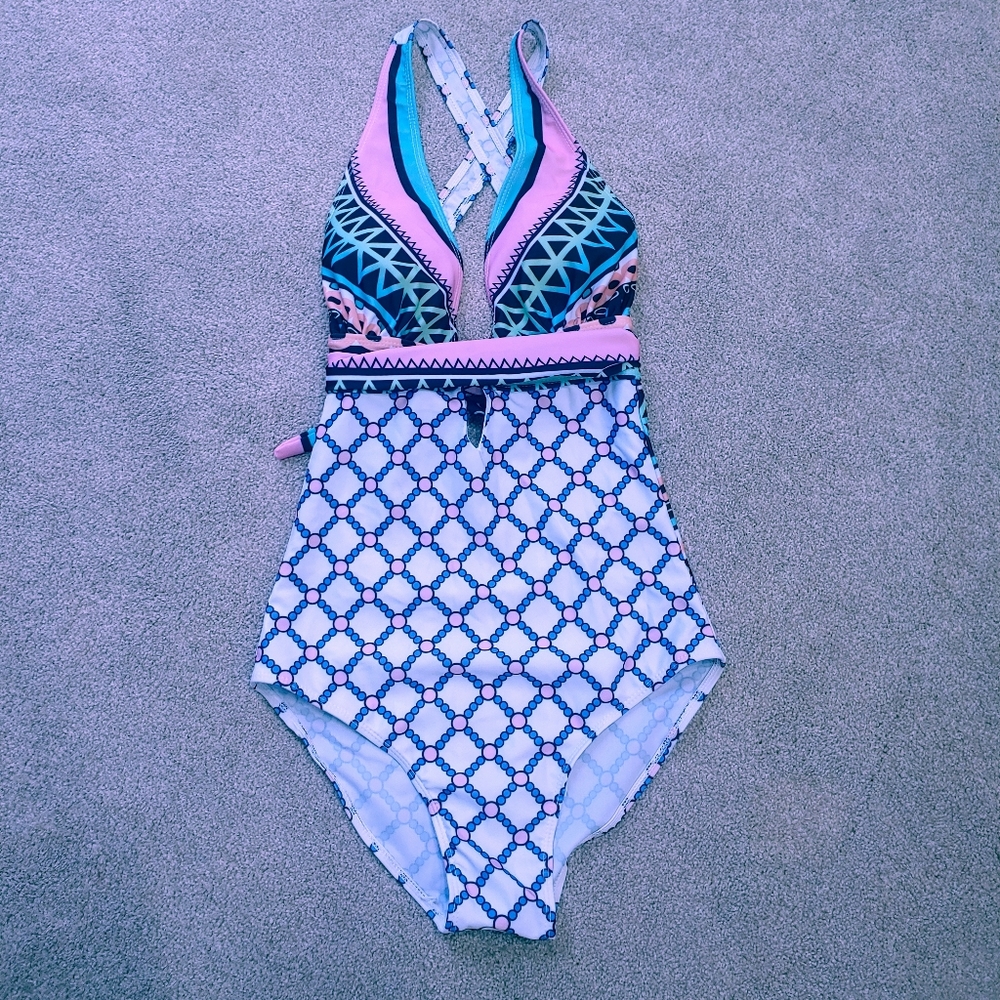 N/wot One piece halter bathing suit